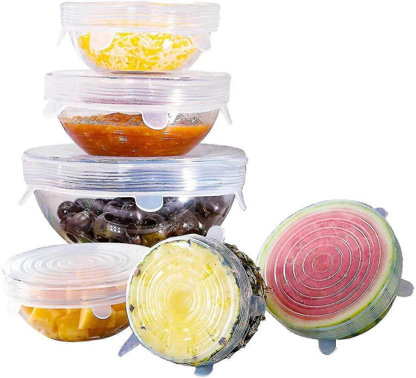 6pcs Various Sizes Reusable Silicone Lids