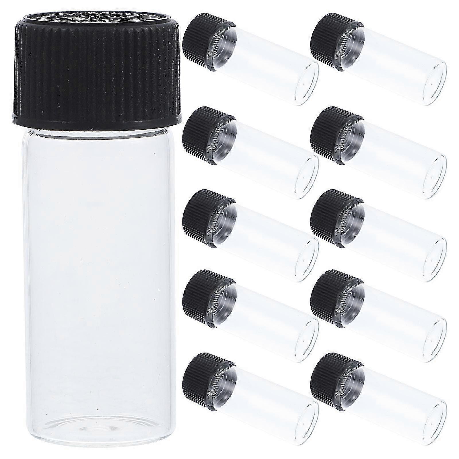 12pcs Clear Glass Bottles Small Vials Empty Sample Containers with Screw