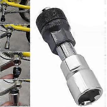 Extrator universal de pedivela de bicicleta em aço, ferramenta de desmontagem em metal prateado para reparo de pedivelas de bicicleta, compatível com a maioria dos modelos de bicicleta.