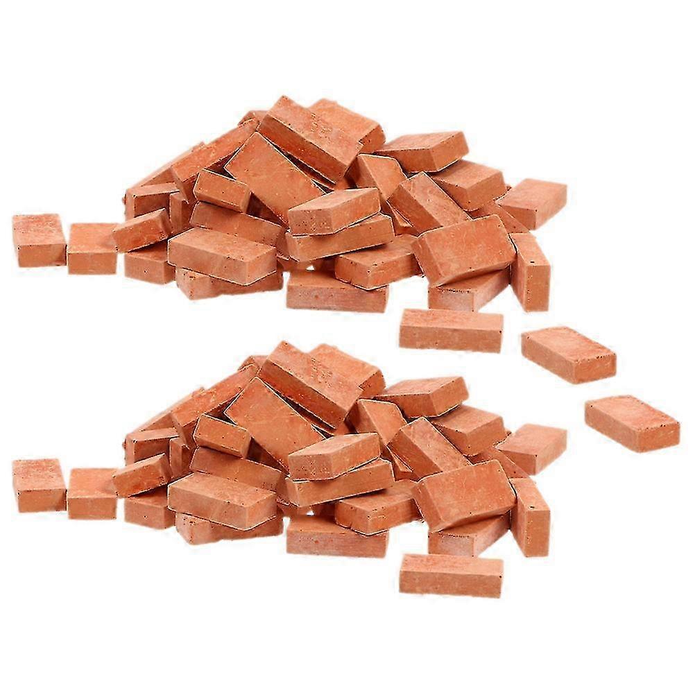 100pcs Mini Bricks Landscaping Miniature Bricks Models Small Bricks compatible with Crafts Bricks Ornament