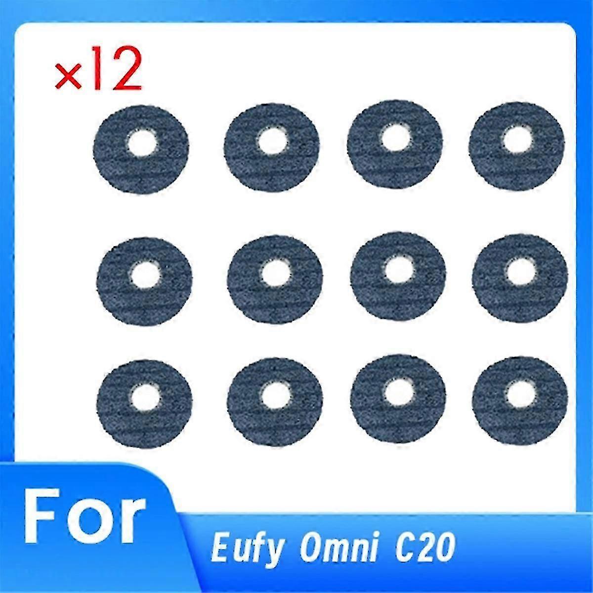 Suitable compatible with Eufy Omni C20, 12 Pcs Replacement Cleaning Rags