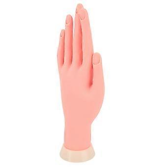Nail Practice Hand with Lifelike Flexible Fingers and Secure Nail Grooves for Manicure Training