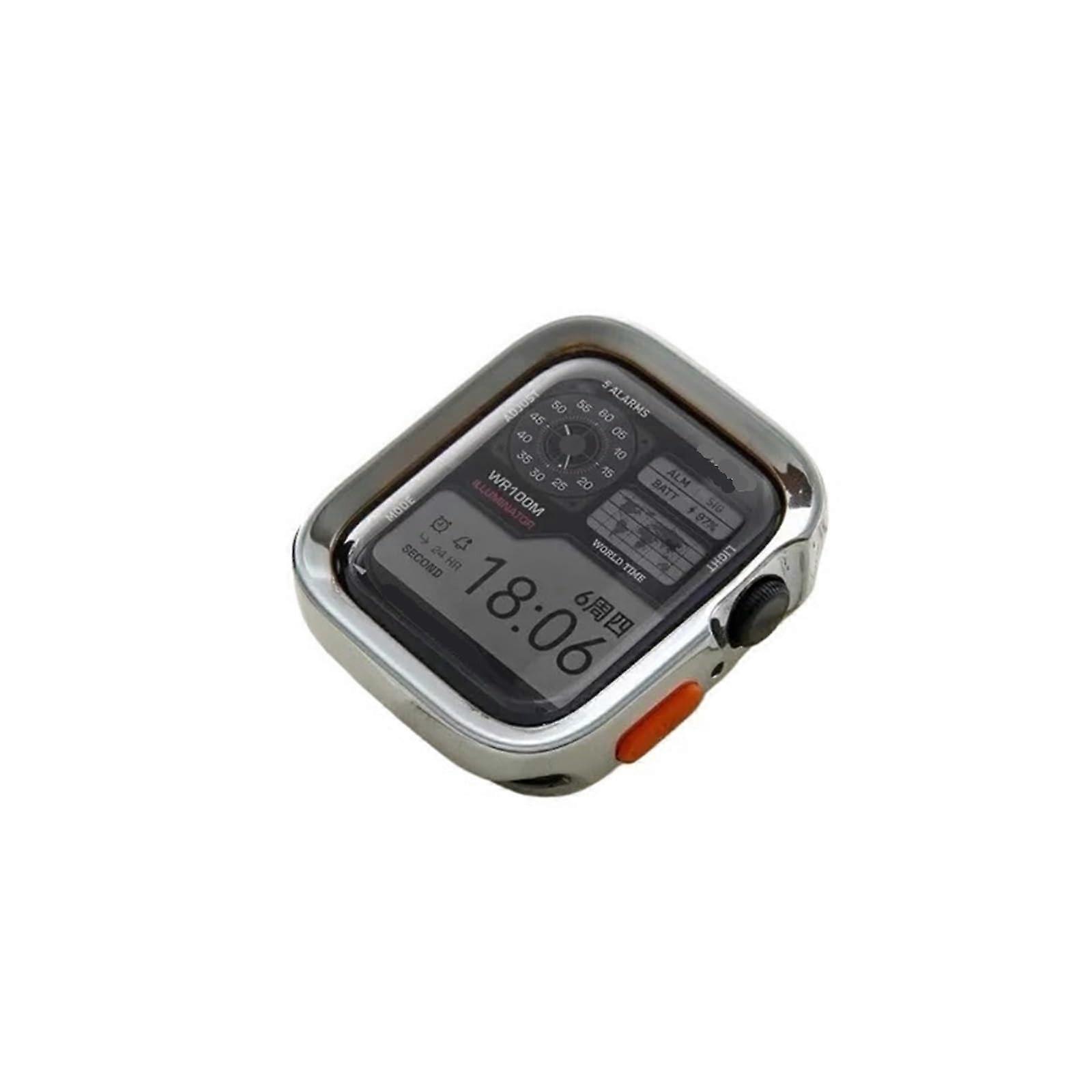 Plating Silver Case 46mm TPU Bumper Frame Protector Shockproof Precise Fit for Apple Watch Ultra