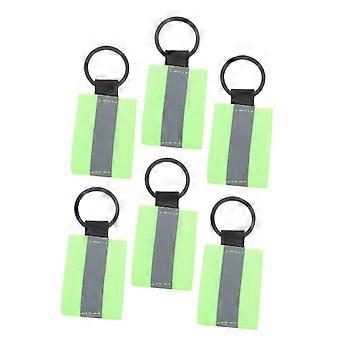 6Pcs Reflective Keychain Set for Backpack Straps –  Visibility Key Holder Tags for Night Safety