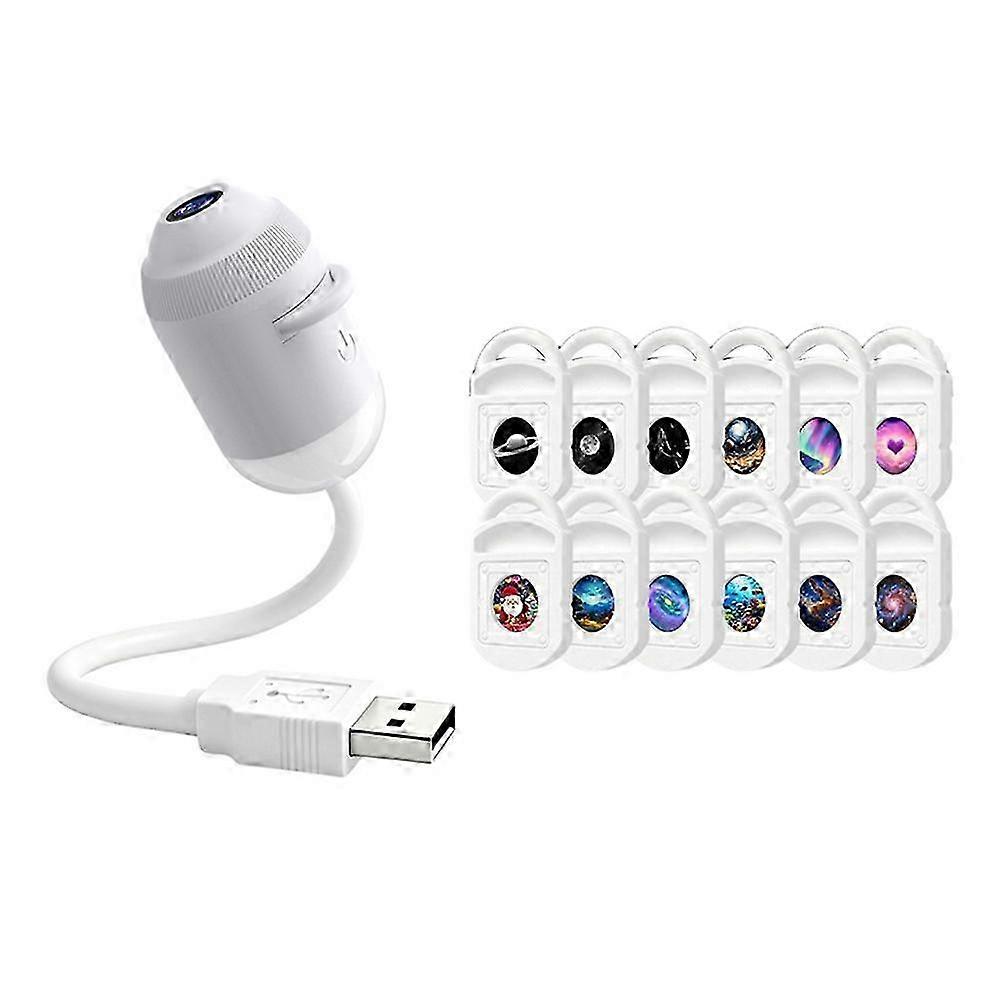 Lampe de projection d'étoiles galaxie HD USB 12 en 1, veilleuse LED d'ambiance, plug & play -