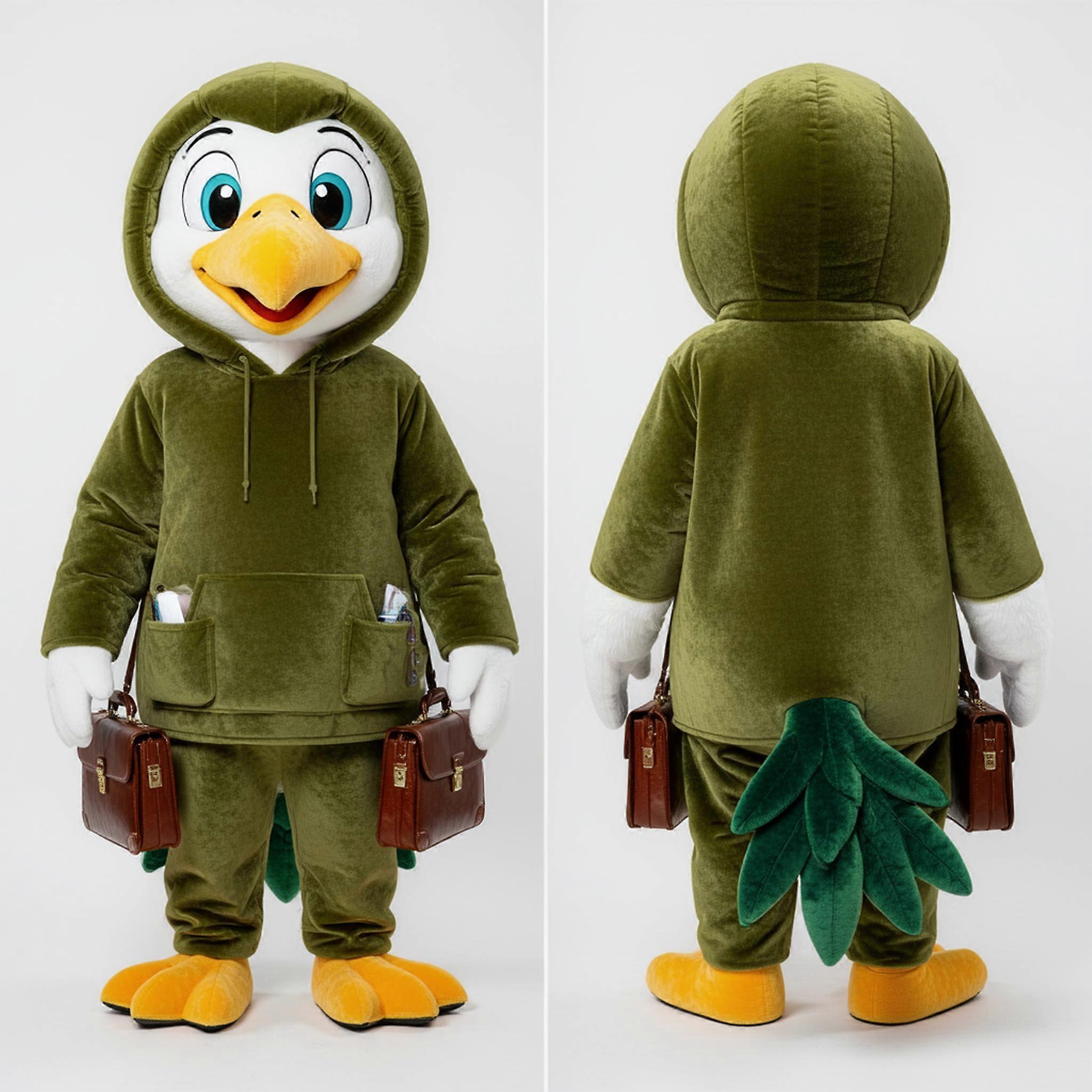MASTICOT Olive Green Feathered Albatross Mascot