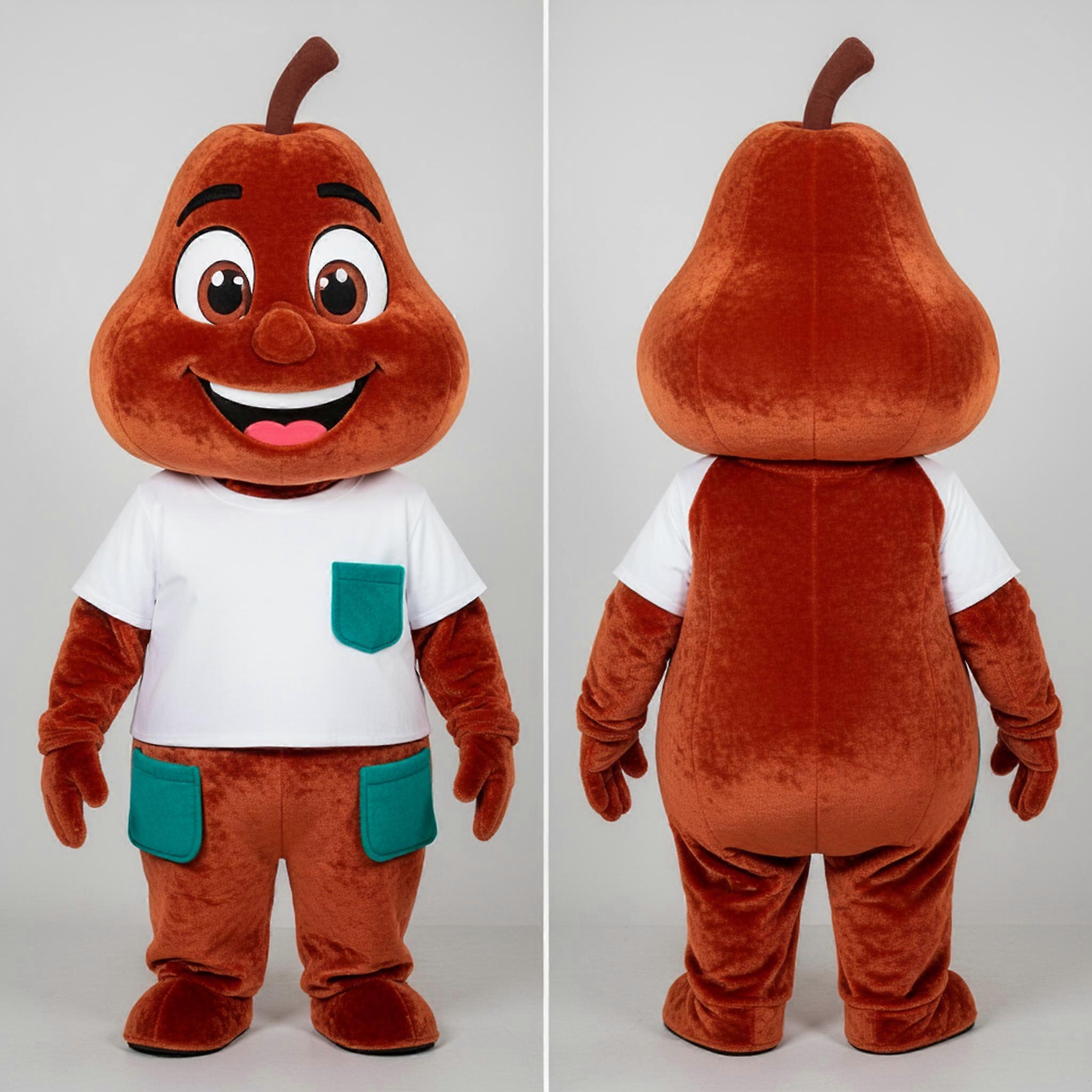 MASTICOT Rust Orange Velvety Pear Mascot