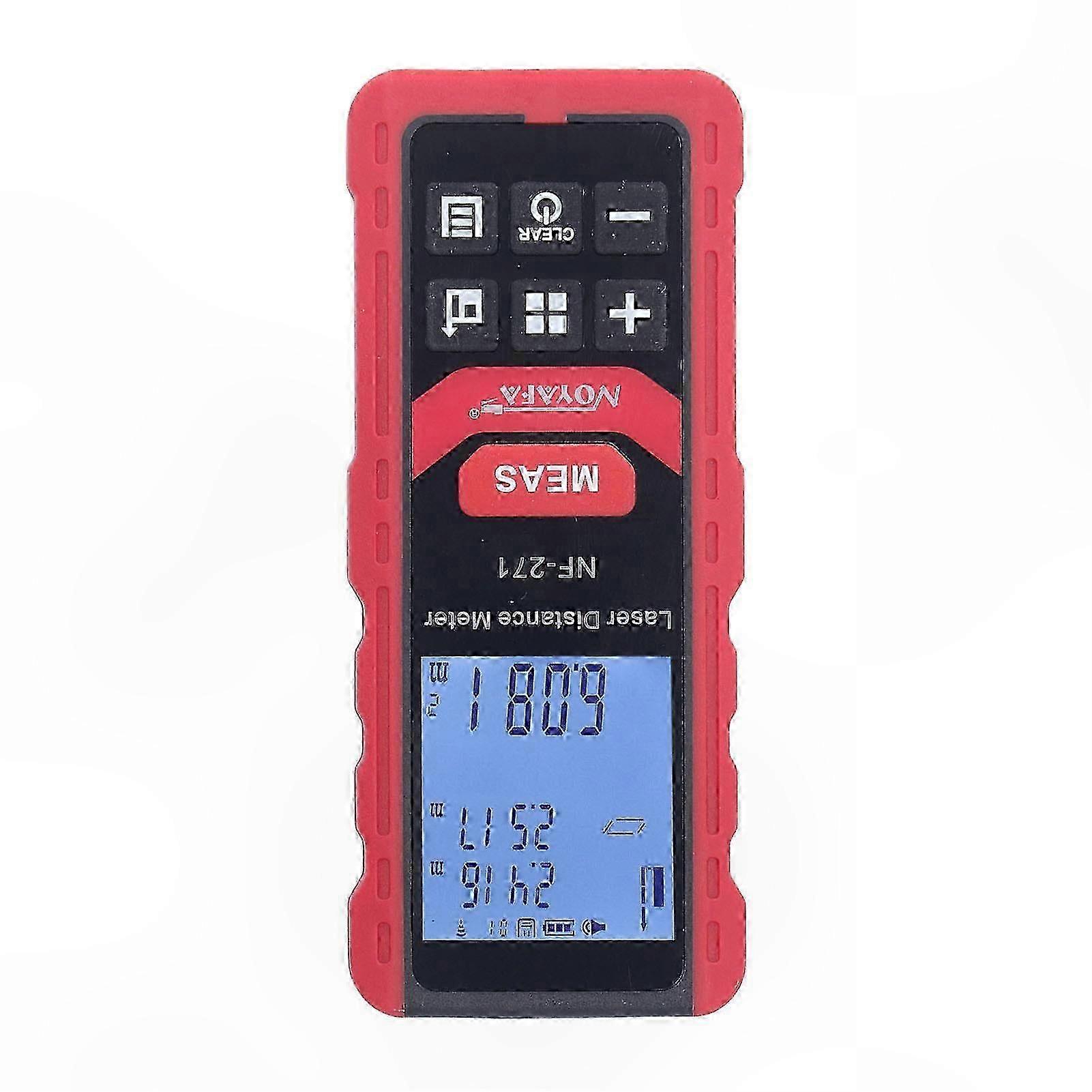 Electronic Distance Meter, 50m Range High-Precision Leveling Tool with Multifunction Distance Ruler