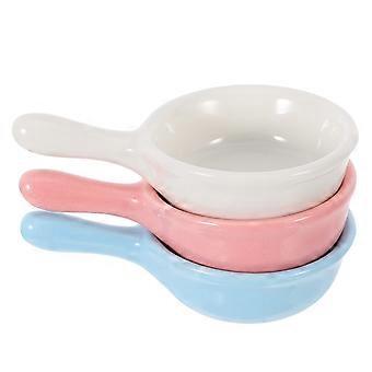 Keramik-Futternäpfe für Kleintiere, 3er-Set, verschiedene Farben