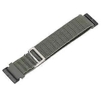 DTCY Stretch Woven Nylon Watch Band Replacement G Hook Loop Smartwatch Strap Fit compatible with Fitbit Versa 4 3 Sense 2 OD Green