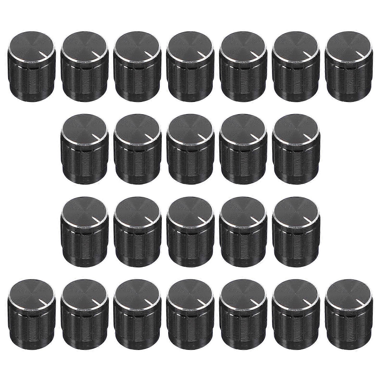 Volume Control Knobs Potentiometer Insert Shaft Function 96Pcs Black