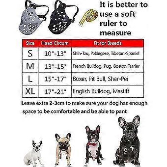 Silicone Dog Muzzle for Short Snout Dogs - Ideal for Flat-faced Aggressive Dogs - Prevents Biting and Chewing [XR]