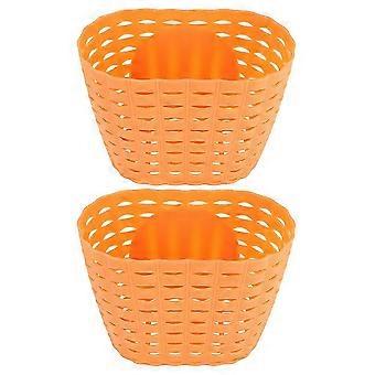 2pcs Children Bike Basket Detachable Plastic Bike Storage Basket compatible with Kids Bike