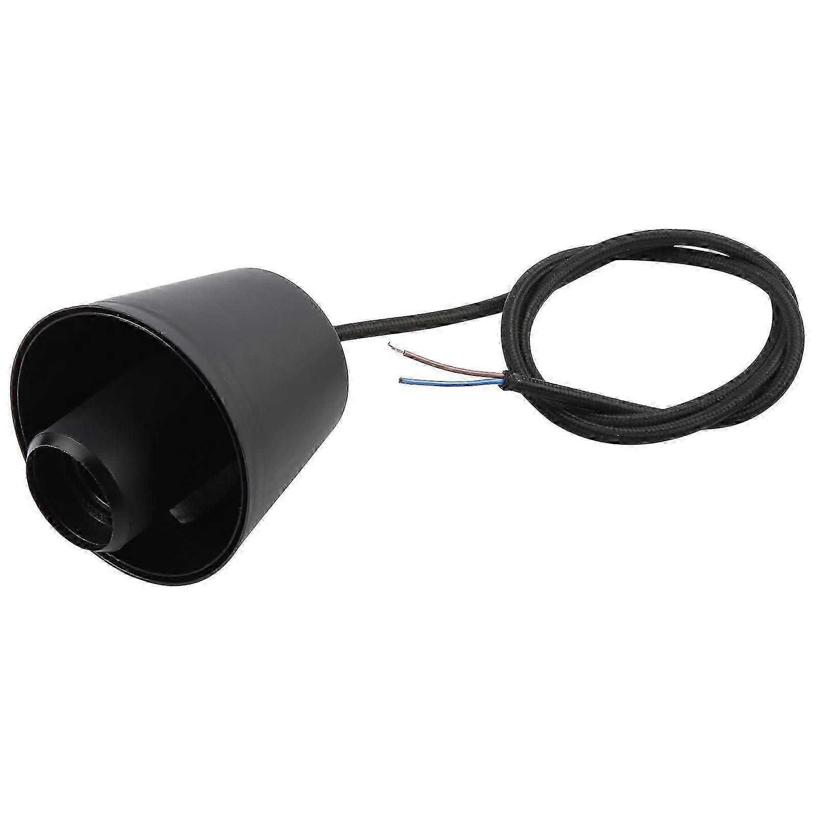 Ceiling Chandelier DIY E27 Lamp Holder Silicone Base Socket 1m Black Cable