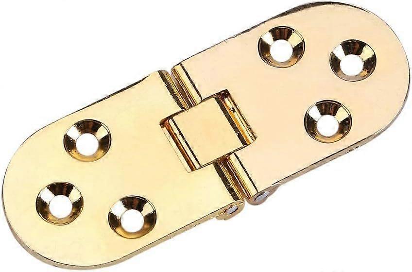Zinc Alloy Flap Hinge Folding Table Sewing Machine Table Top Hinge Solid Brass Butler Tray Hinge(2pcs, gold)