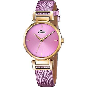 Lotus trendige Quarz Analog Frau Uhr mit synthetischen Leder Armband L18228/2