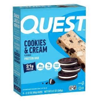 Quest Protein Bar Pack, Kekse & Sahne, 4 Stück
