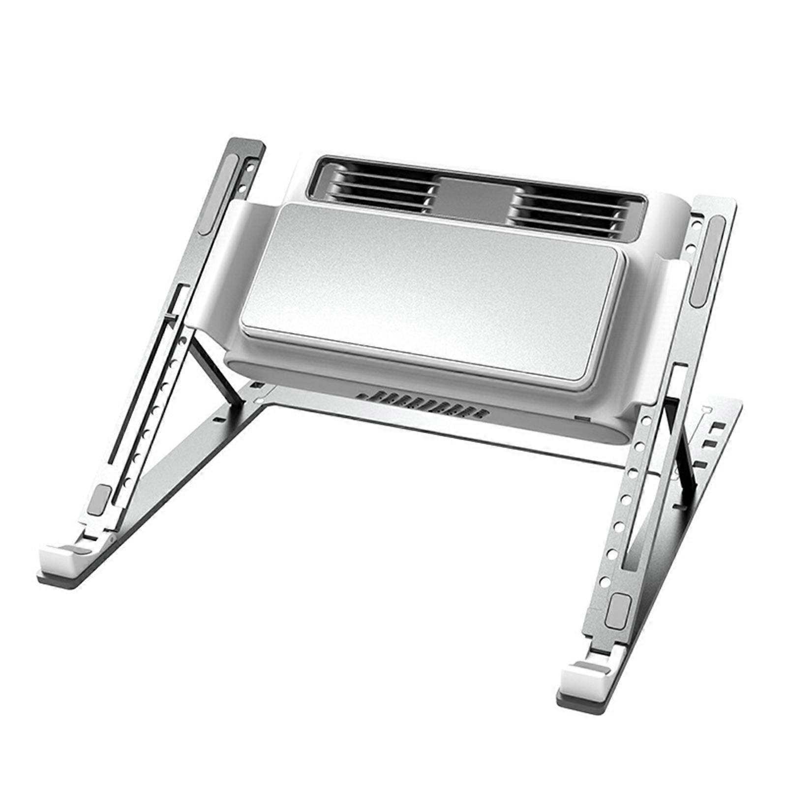 Semiconductor Fan-Assisted Laptop Cooling Stand with Multiple Support Positions, Collapsible Aluminum Design, and Secure Contact Areas Multicolor