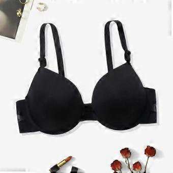Ladies Upper Thin Lower Thick Die Cup Bra Bow Back Double-breasted Bra Breathable Shoulder Strap Comfortable Steel Rim Underwear
