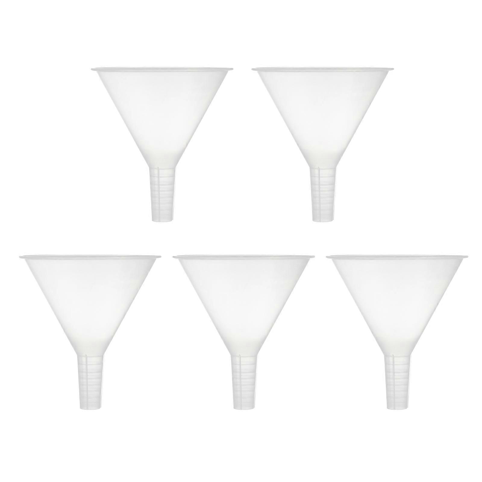 Experiment Funnel Small Plastic Laboratory Funnel for Storage Use 5Pcs
