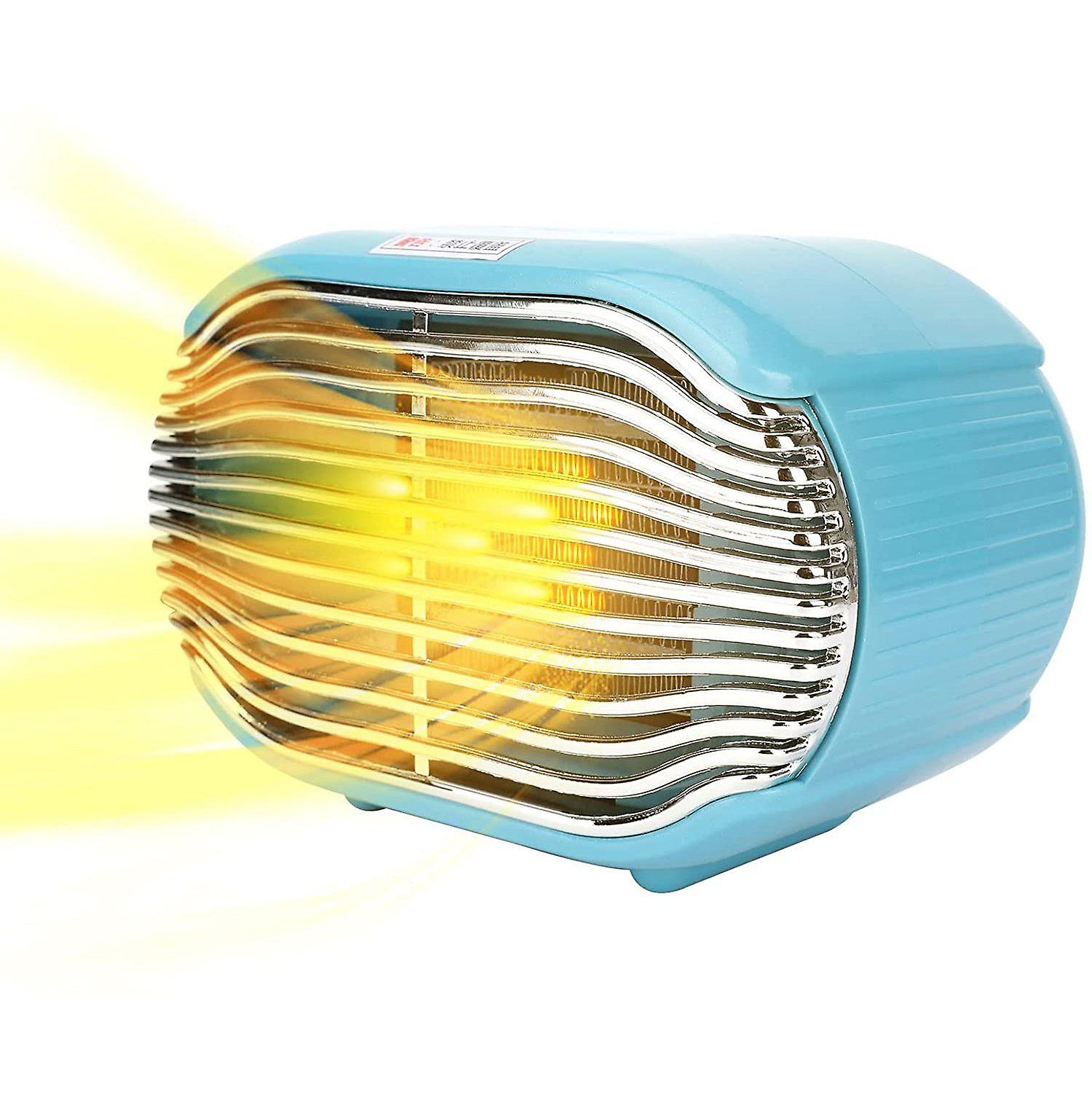 Chauffage d’appoint, 600 / 800W PTC Céramique Chauffage Mini Radiateur avec Thermostat Chauffage d’appoint à faible puissance pour chauffer jusqu’à 108 pieds carrés Chauffage rapide Chauffage portable