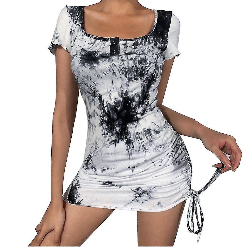 Robe tie-dye, Robe d'impression de vacances pour femmes