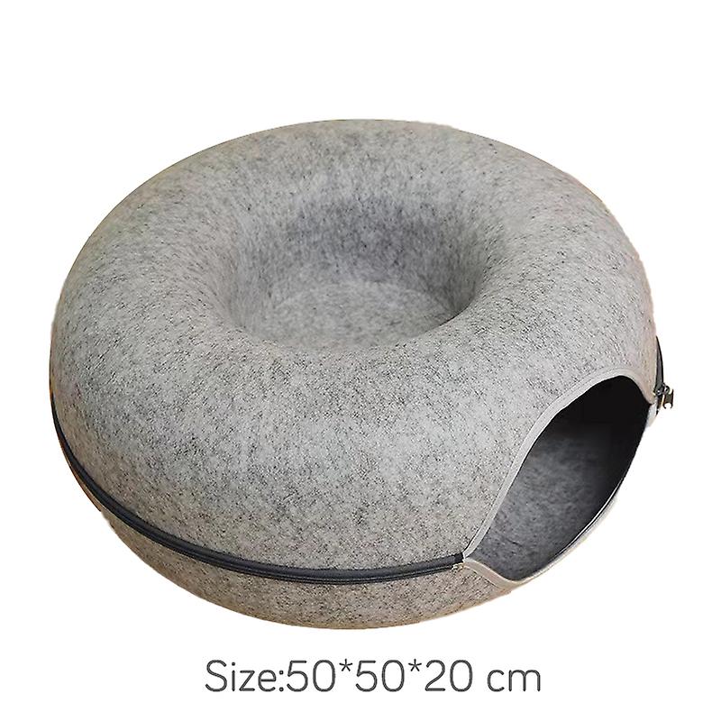 Pet Cats Tunnel Interactive Play Toy Cat Bed Dual Use Indoor Toys