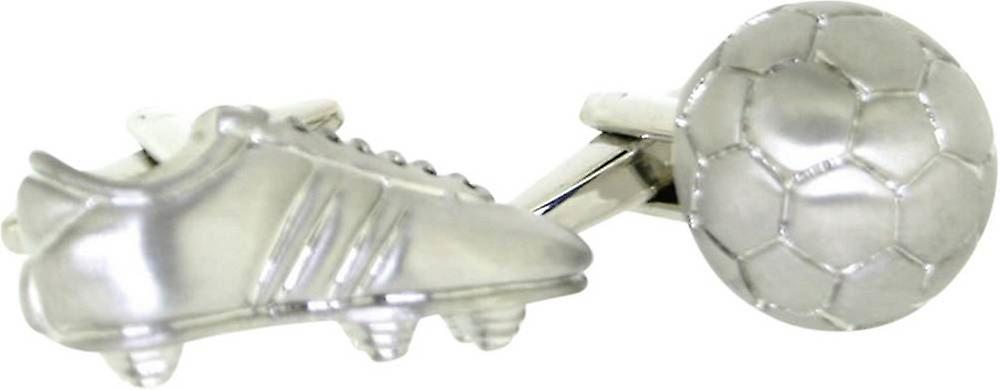 David Van Hagen Football Boot Cufflinks - Silver