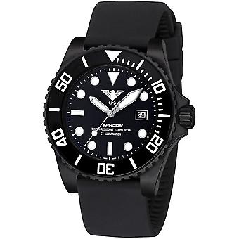 KHS - KHS.TYBS.SB - Polshorloge - Heren - Quartz - Typhoon Zwart Staal