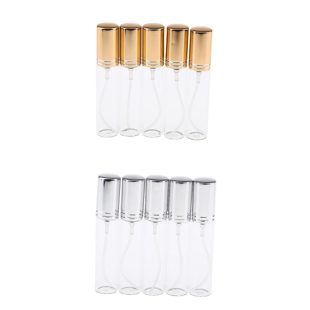 10 Pieces 10ml Empty Refillable Glass Perfume Spray Bottles Liquid Vials