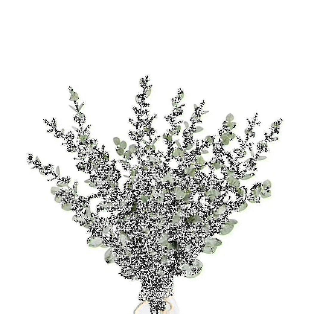 18 Pieces Of Eucalyptus Stems Artificial Eucalyptus Leaf Stems True Gray Green Touch Leaf Branches