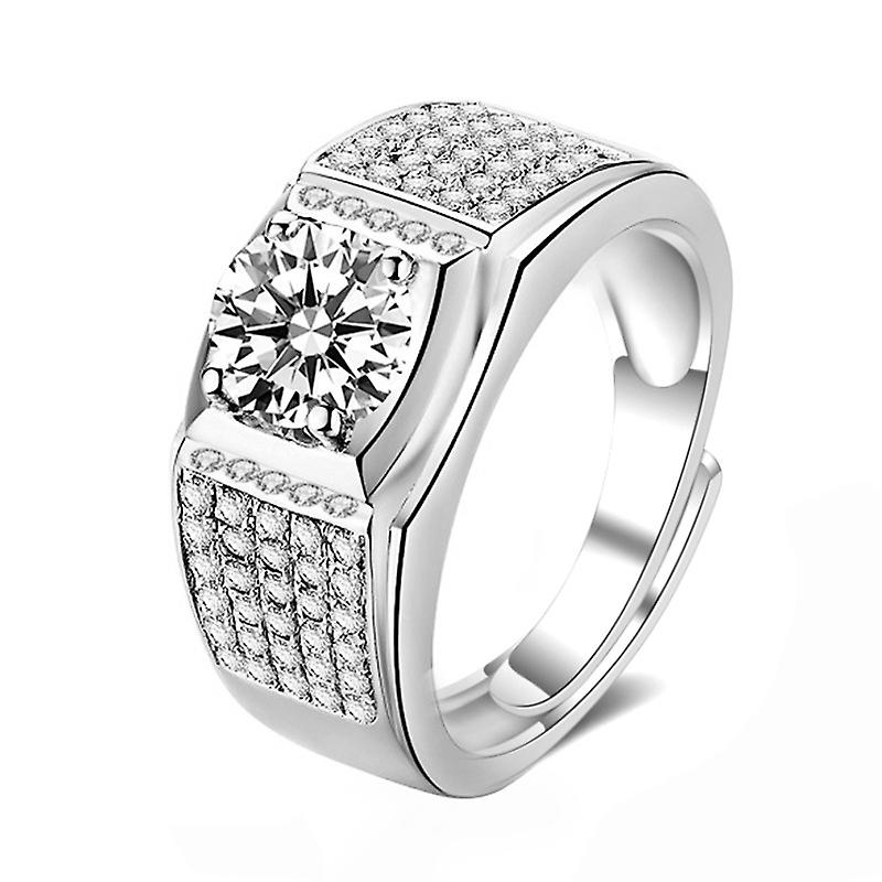 Bague 925 Moissanite en argent sterling