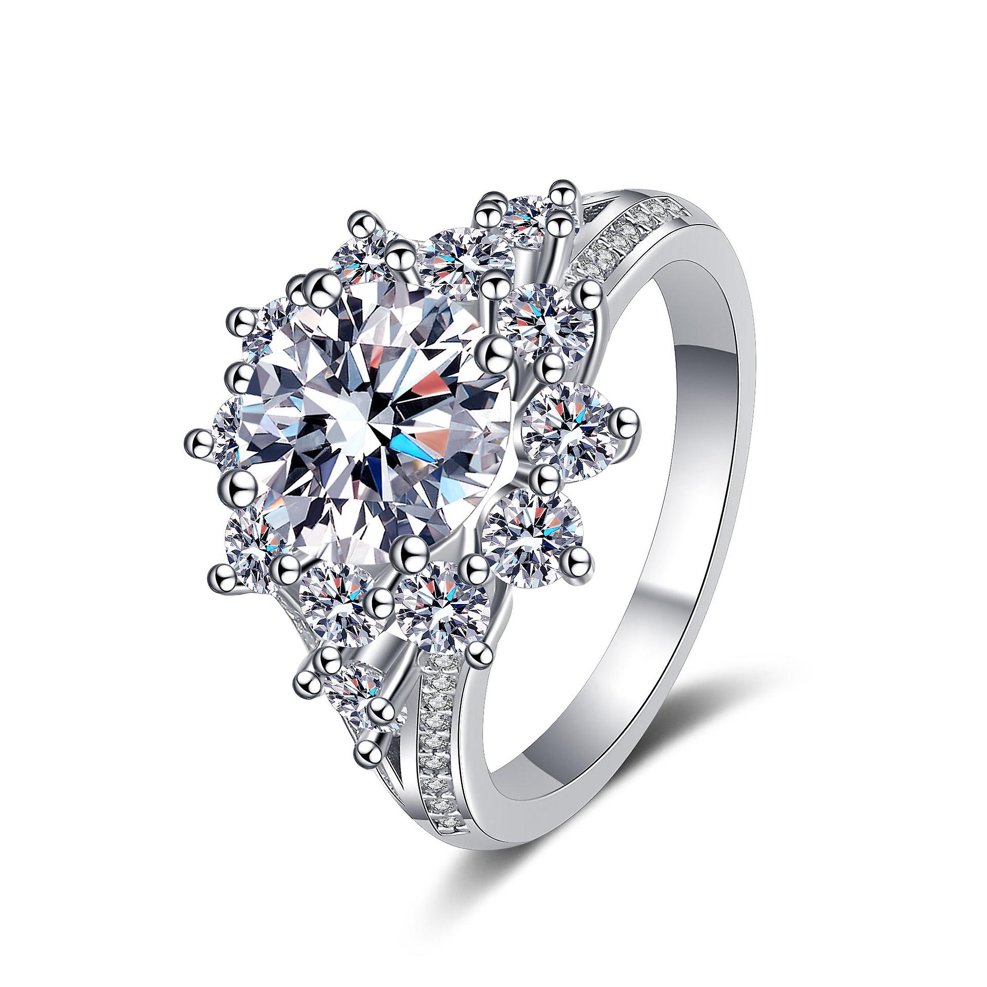 925 Sterling Silver Moissanite Ring