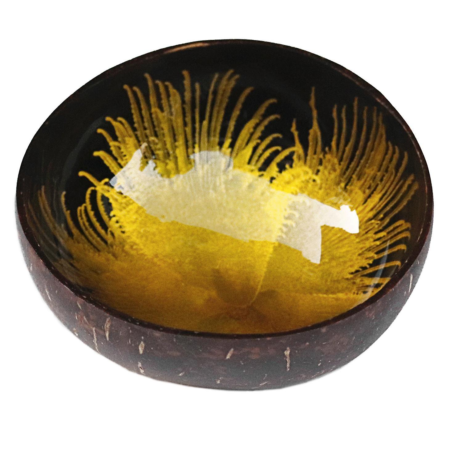 ZHOUBA Key Storage Tray Coconut Bowl Shell Home Decoration Salad Container Handicraft