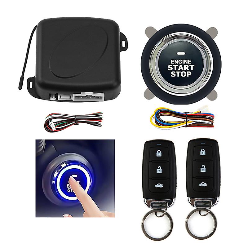 Car Alarm Remote Control Pke Car Keyless Entry Engine Start Alarm System Push Button Remote Starter Stop Auto
