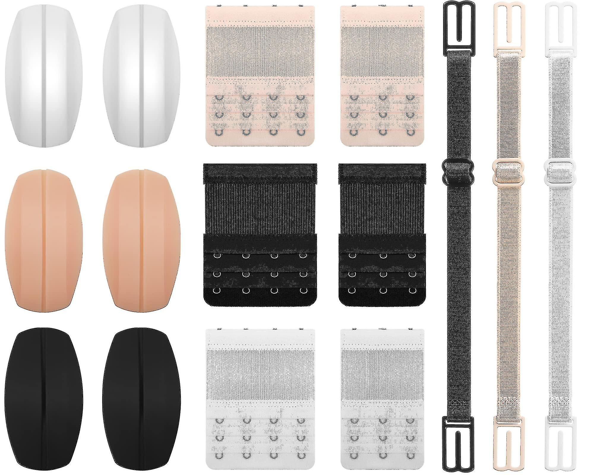 15 Pcs Bra Strap Cushion Bra Extenders Bra Clips