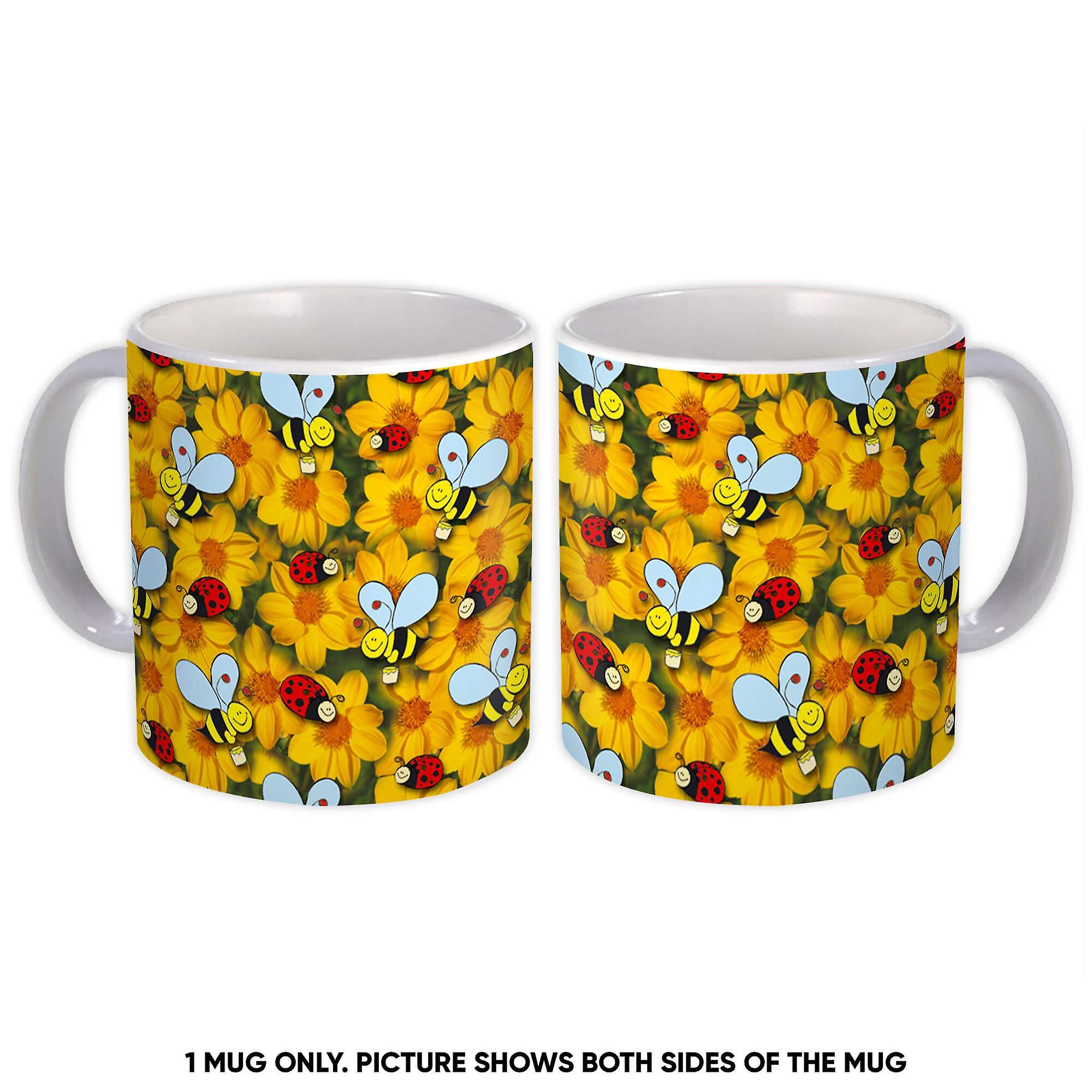 Tazza regalo: Bee Ladybug Pattern Daisy