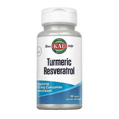 Kal Turmeric Resveratrol, 30 Tabs (Pack of 6)
