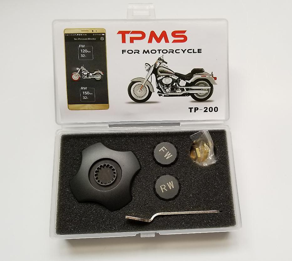 Wireless Motorcycle Bluetooth Tire Pressure Monitoring System Tpms Mobile Phone App Detection 2 External Sensors