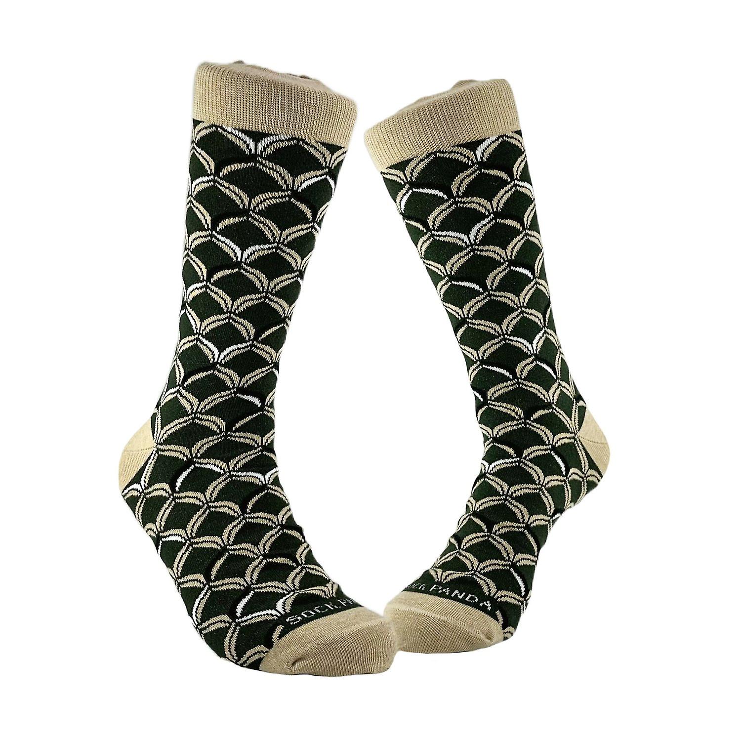 来自 Sock Panda 的 Green Dragon Scale 图案袜