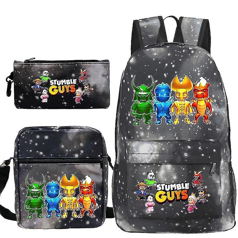 Stumble Guys 3pcs Schoolbag Backpack High Quality