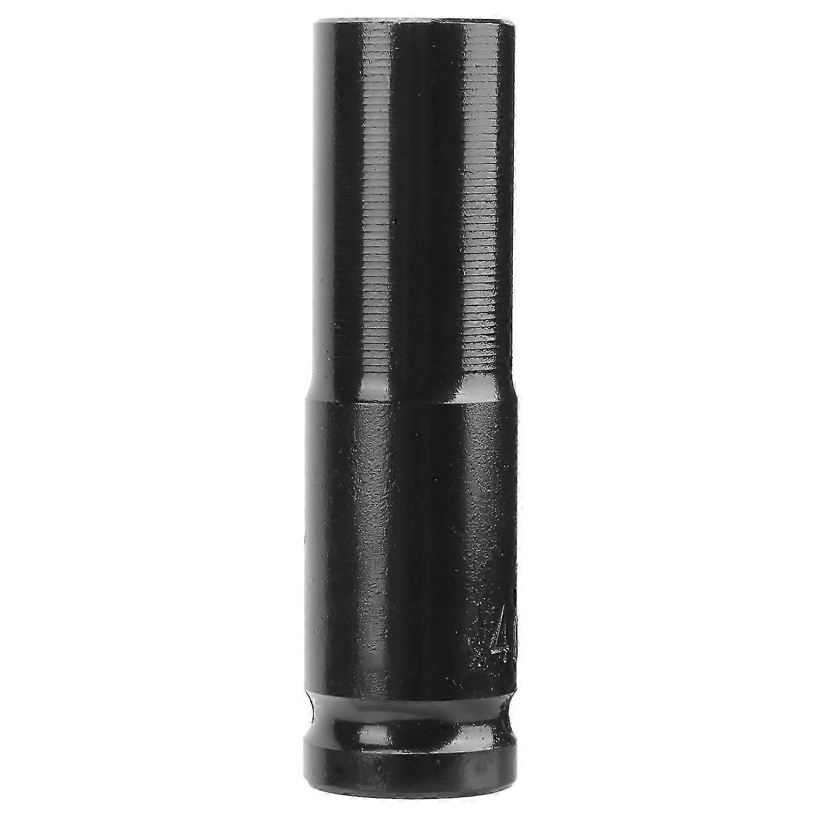 Carbon steel extended hexagonal socket adapter for electric wrenches and pneumatic drills compatible with hexagonal nuts, length: 78mm