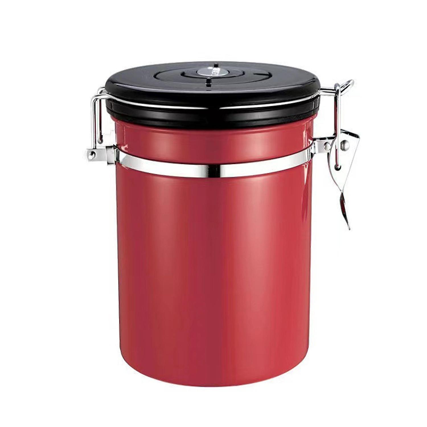 1.5L Sealed Tank Large Capacity Mildew-proof Stainless Steel Airtight Coffee Container with Scoop fo