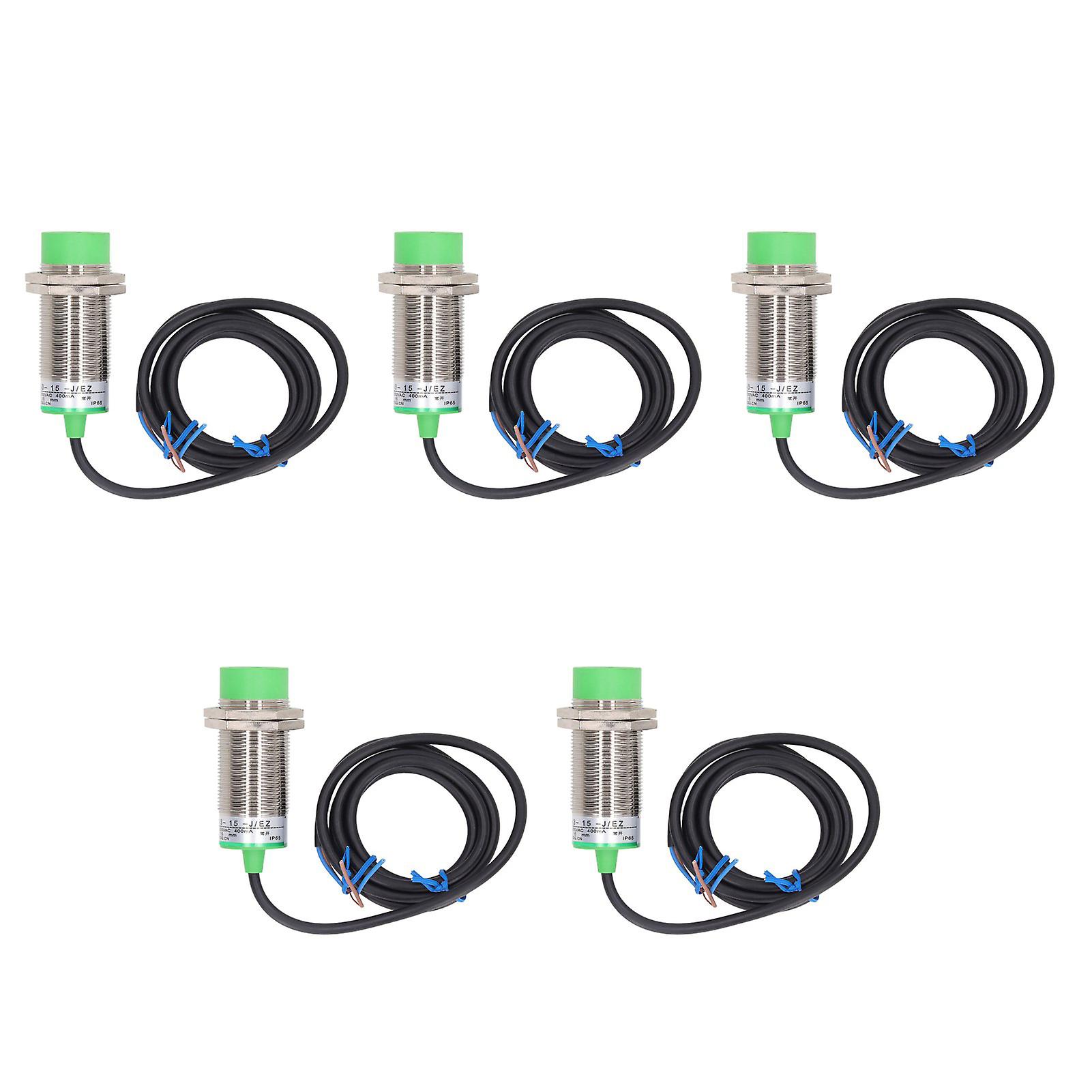 5PCS Approach Sensor Switch Non Embedded PNP High Frequency IP65 Inductive Proximity Sensor AC90‑250V