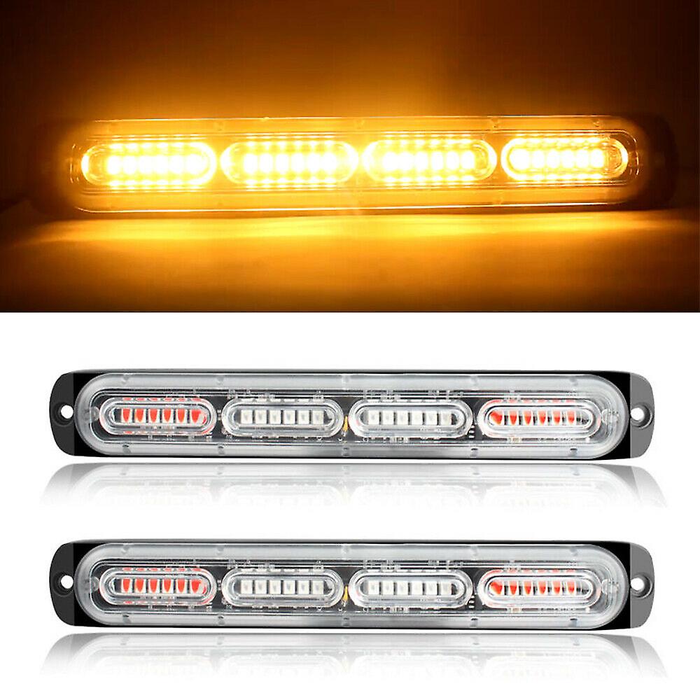 Red&Blue Strobe 24LED Beacon Emergency Flashing Side Marker Light