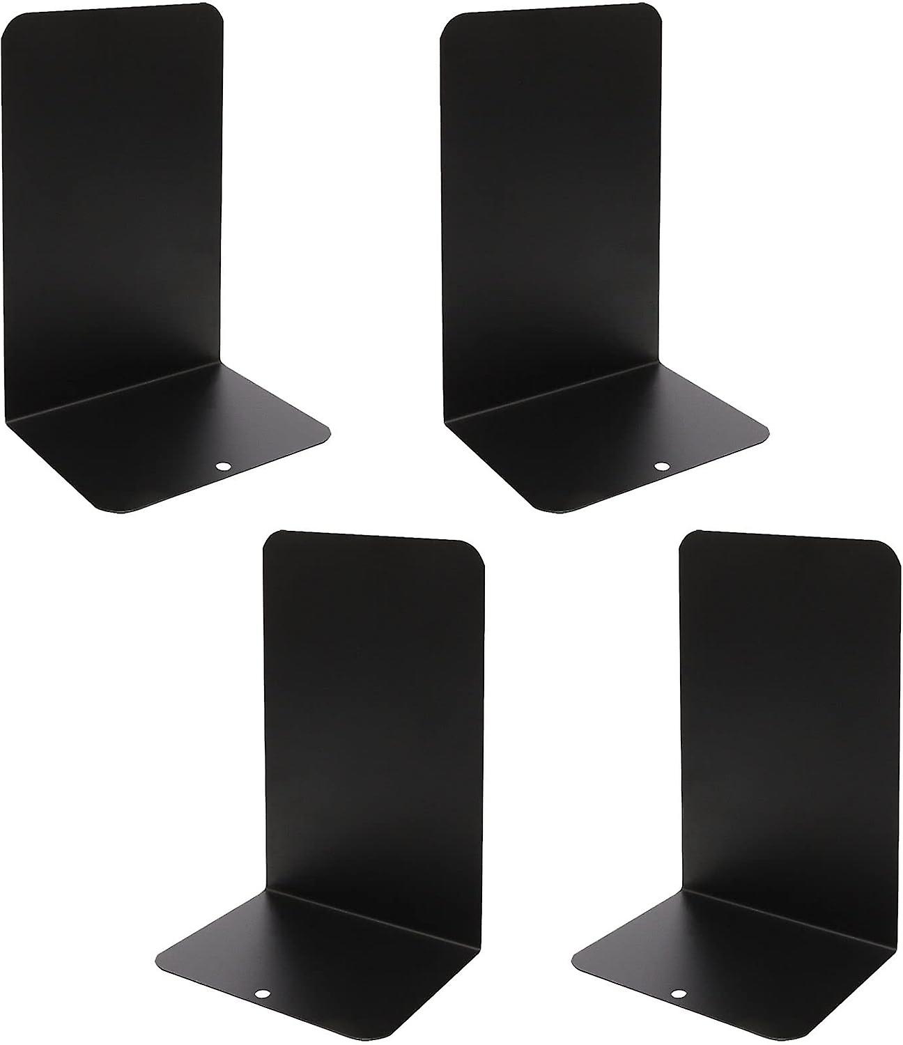 4 Pack 8 inch L Shape Metal Bookends for Shelves