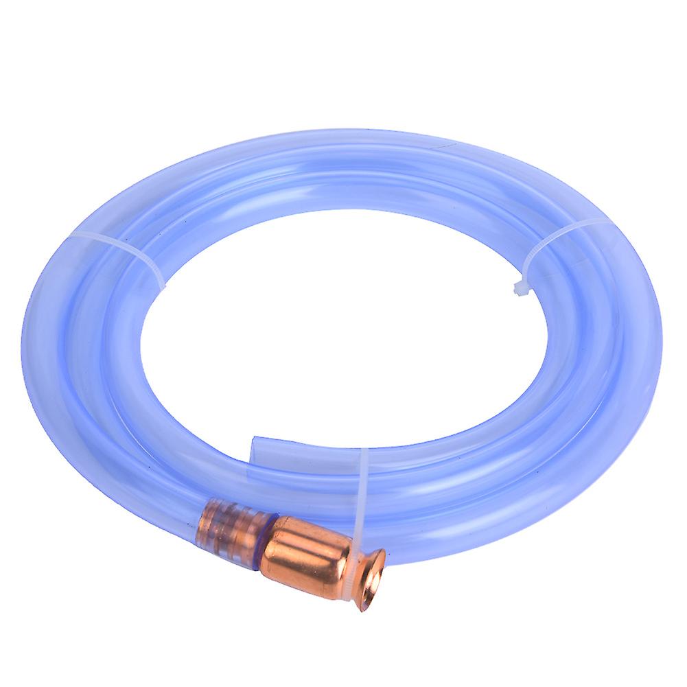 Qukaim Self Priming Pipe Shaker Siphon Hose, Self Priming Anti-Static Clear PVC Tubing, 6ft x 1/2in for Fuel Gasoline Water Transfer, Flexible and