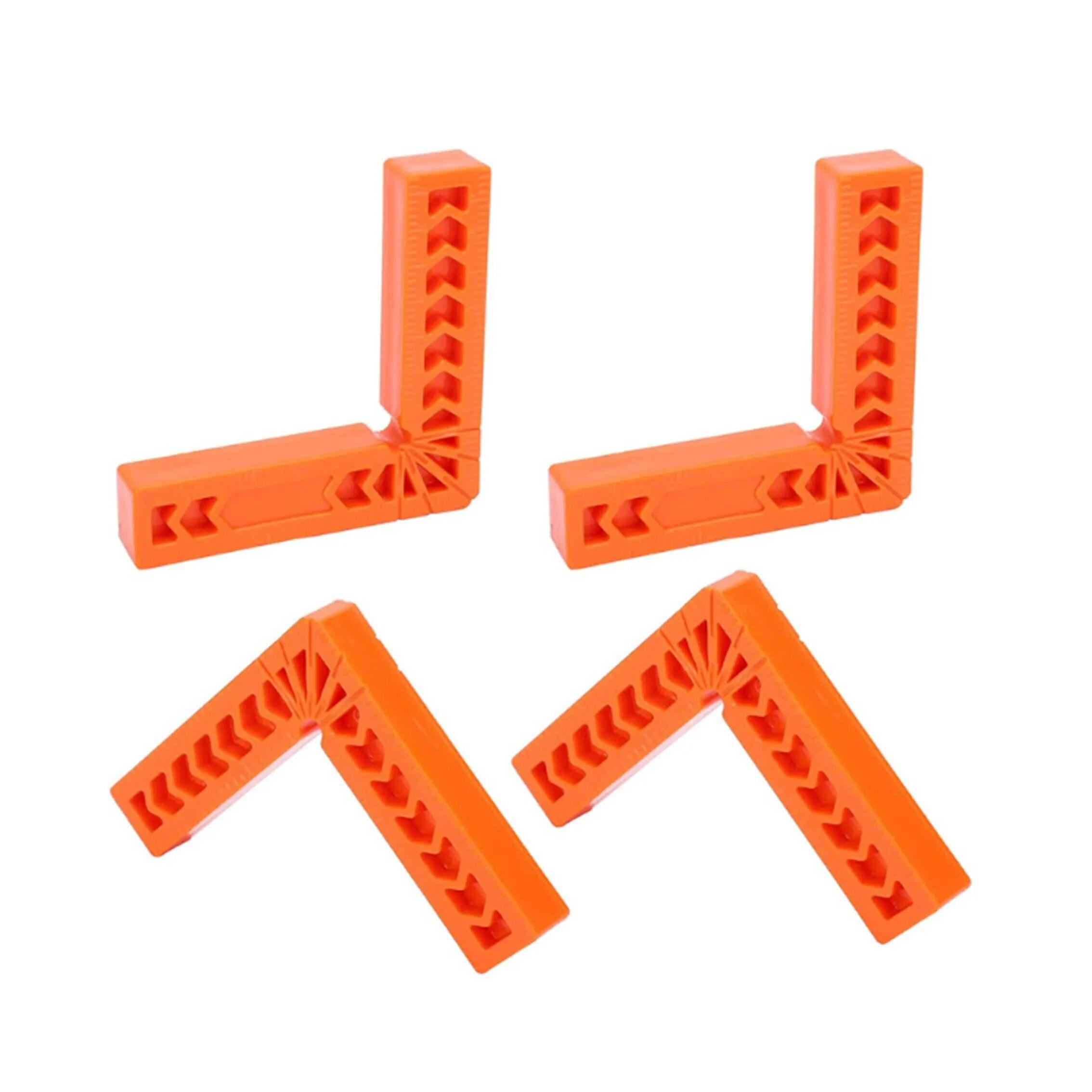4PCS Plastic Right Angle Ruler Holder 90Auxiliary Positioner Tool Overline L-Shaped Spacer Fixed Angle Gripper Woodworking Tool