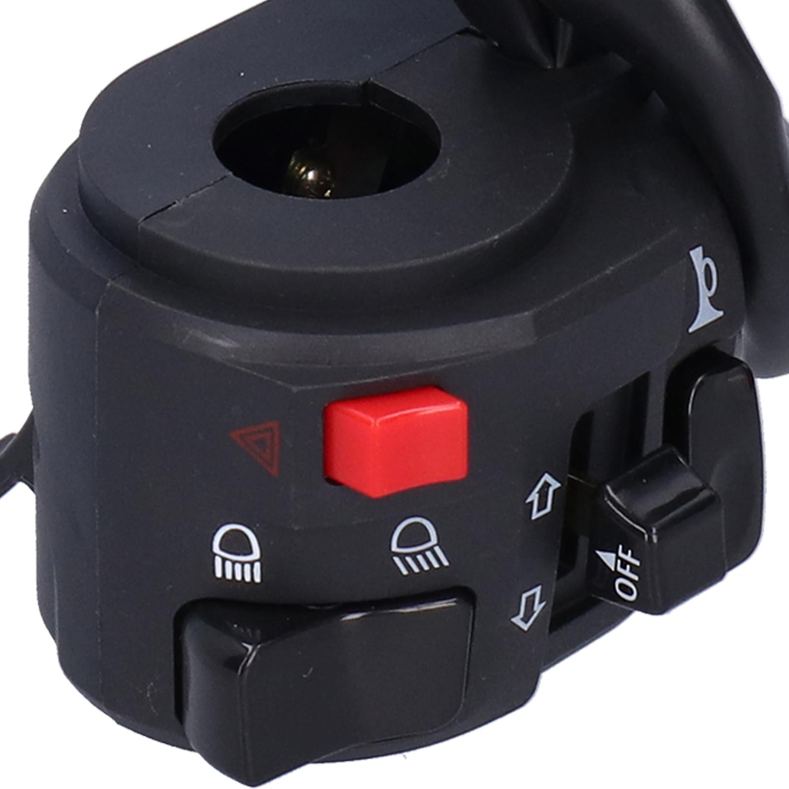 Motorcycle Handlebar Switch Horn Power Start Button Universal for 22mm/0.9in Handlebar