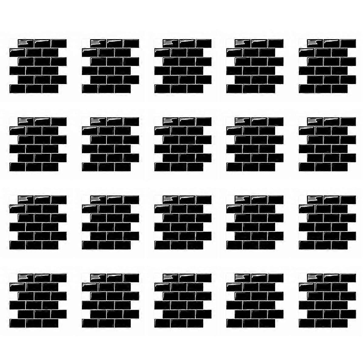 20 adesivi murali 3D in mattoni, piastrelle, per paraschizzi da cucina e bagno, decorazioni per la casa Aunty-Tile